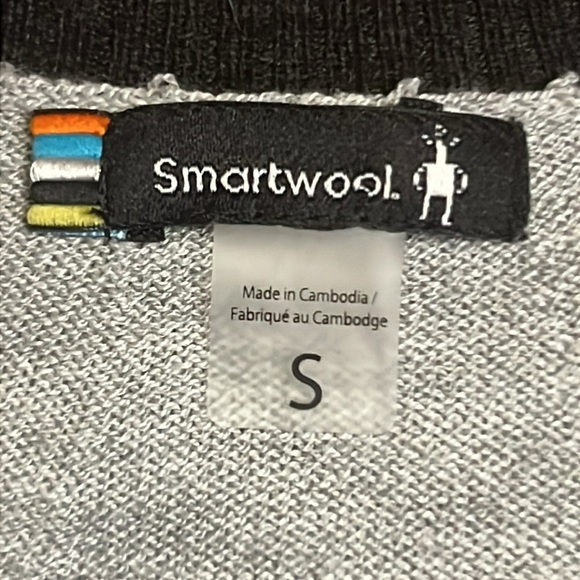 Smartwool Neutral Striped Scoop Neck Lightweight Sweater sz S Soft Wool Blend - Picture 4 of 9